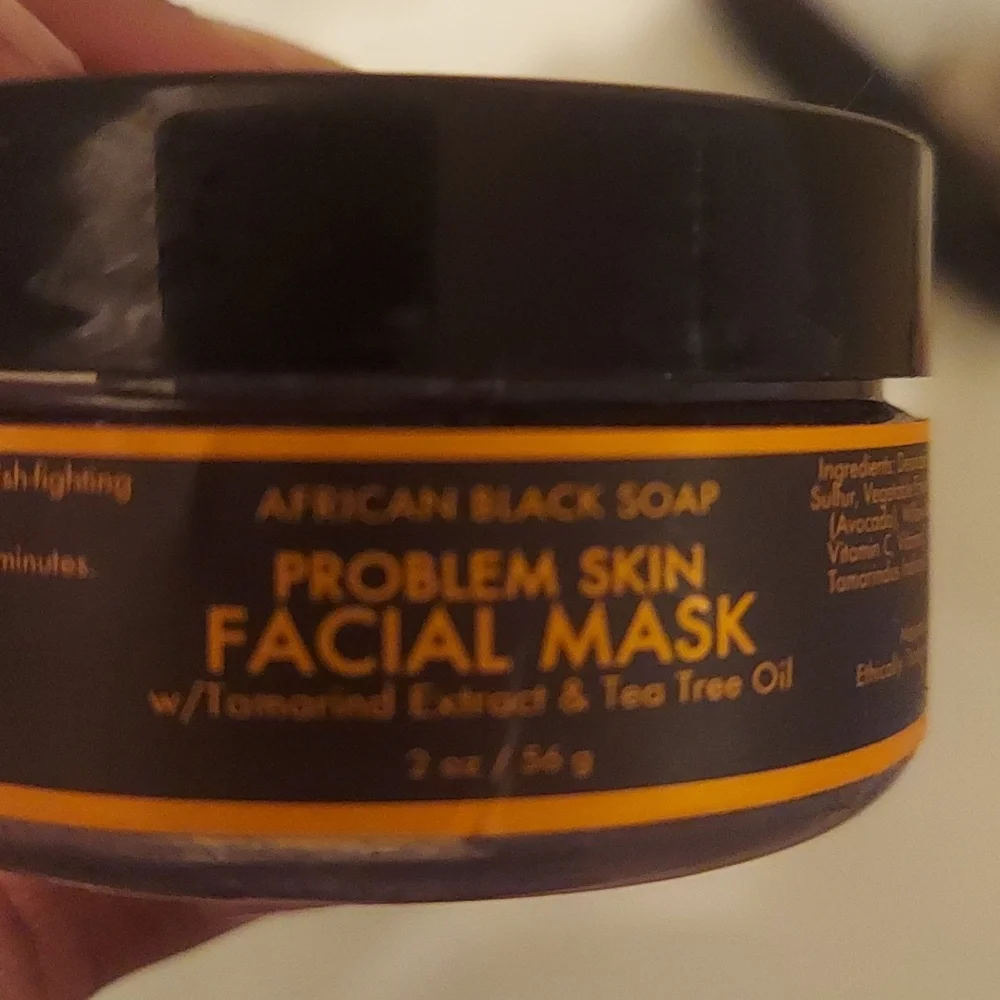 Brand new African black soap problem skin facial wash & scrub, and a Mask